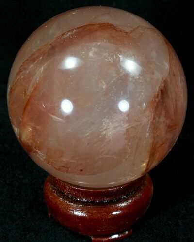 Polished Hematoid (Harlequin) Quartz Sphere #32114